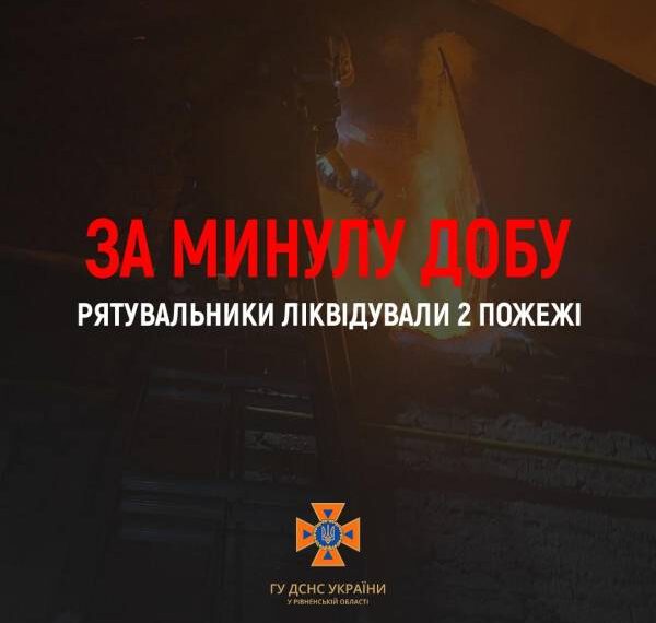 На Рівненщині минулої доби сталося дві пожежі