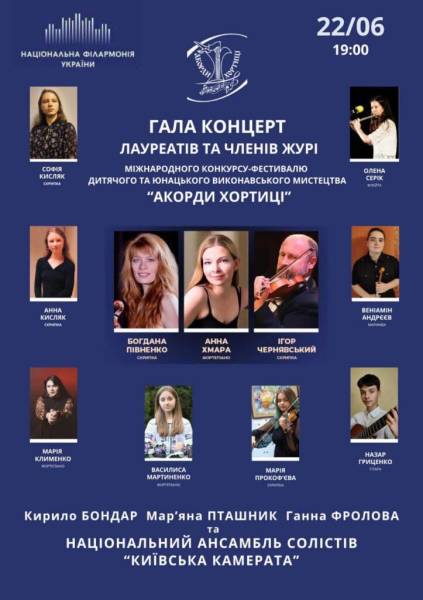 У Національній філармонії пройде концерт лауреатів конкурсу-фестивалю «Акорди Хортиці» - INFBusiness