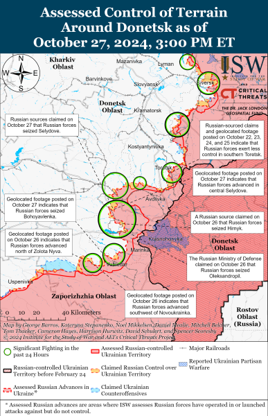 Загрозлива ситуація біля ріки Оскіл та інші просування ворога: огляд фронту та карти від ISW - INFBusiness