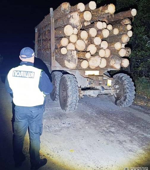 На Рівненщині поліцейські вилучили вантажівку із деревиною