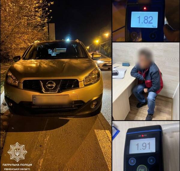 У Рівному правоохоронці виявили нетверезого керманича