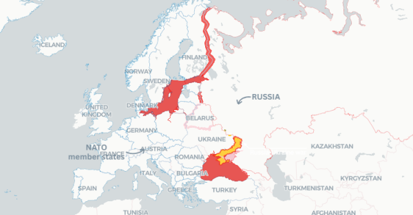 Де може розпочатися Третя світова: у Newsweek показали карту імовірних фронтів Росії з НАТО - INFBusiness