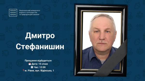 На 65 році життя не стало видатного вченого, професора рівненського вишу Дмитра Стефанишина - INFBusiness