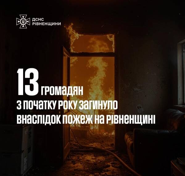На Рівненщині з початку року внаслідок пожеж обірвалося 13 життів