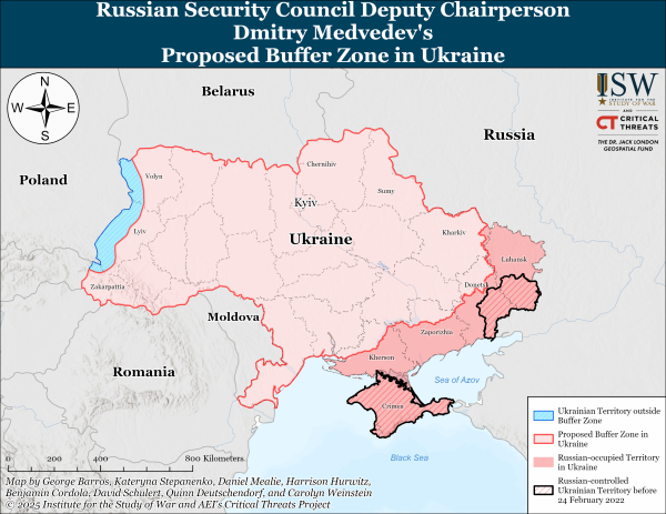 Мінус третина населення та 91 рік війни: в ISW оцінили "мрії" Медведєва про "буферну зону" - INFBusiness