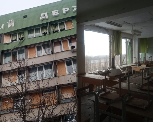 Удар дронів-шахедів по Херсону: російські війська поцілили в державний виш.