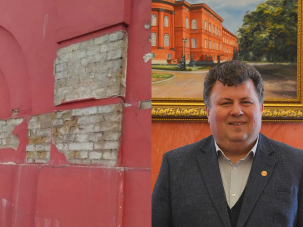 Реставрація історичної стіни поблизу Червоного корпусу: заява КНУ Шевченка.