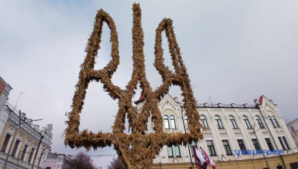 У Житомирі встановили найбільший тризуб із дідухів - INFBusiness